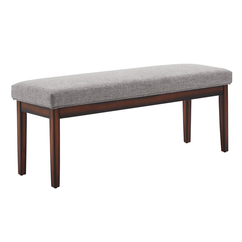 Banc en bois massif Lancaster, Lin gris