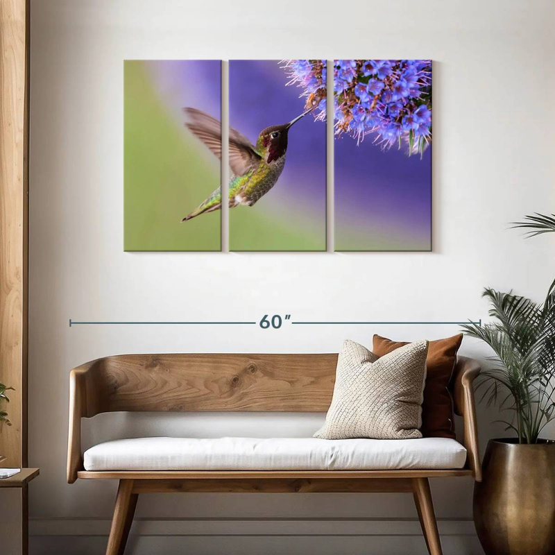 Nectar Sipping Hummingbird, 28" H x 45" W
