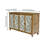 Modern Accent Cabinet - 4 Door Sideboard With Storage. Antique Natural, Distressed Design, Eye-Catching Storage Sideboard. Style, Fits Living Room, Entryway
