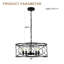 Luminaire suspendu moderne en forme de cage en métal à 5 lumières de 20 po-351222736