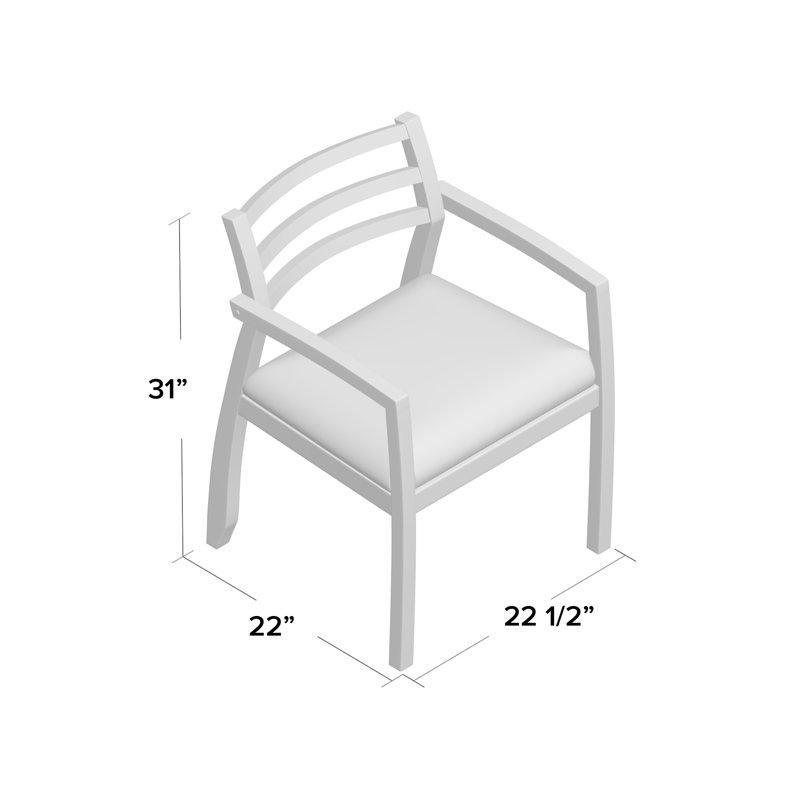 Chaise de salle d'attente en tissu avec structure en bois Nabhan, Espresso