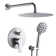 9-Spray Patterns With 1.8 Gpm 12 In. Wall Mount Shower System With Two Showerhead