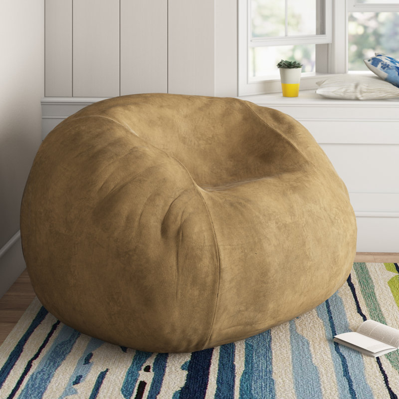 Bean Bag Chair: Giant 5' Shredded Memory Foam Filled Furniture Bean Bag with Removable and Machine Washable Cover - Big Bean Bag Sofa Lounger with Soft Micro Fiber Cover - Multiple Colors and Fabrics