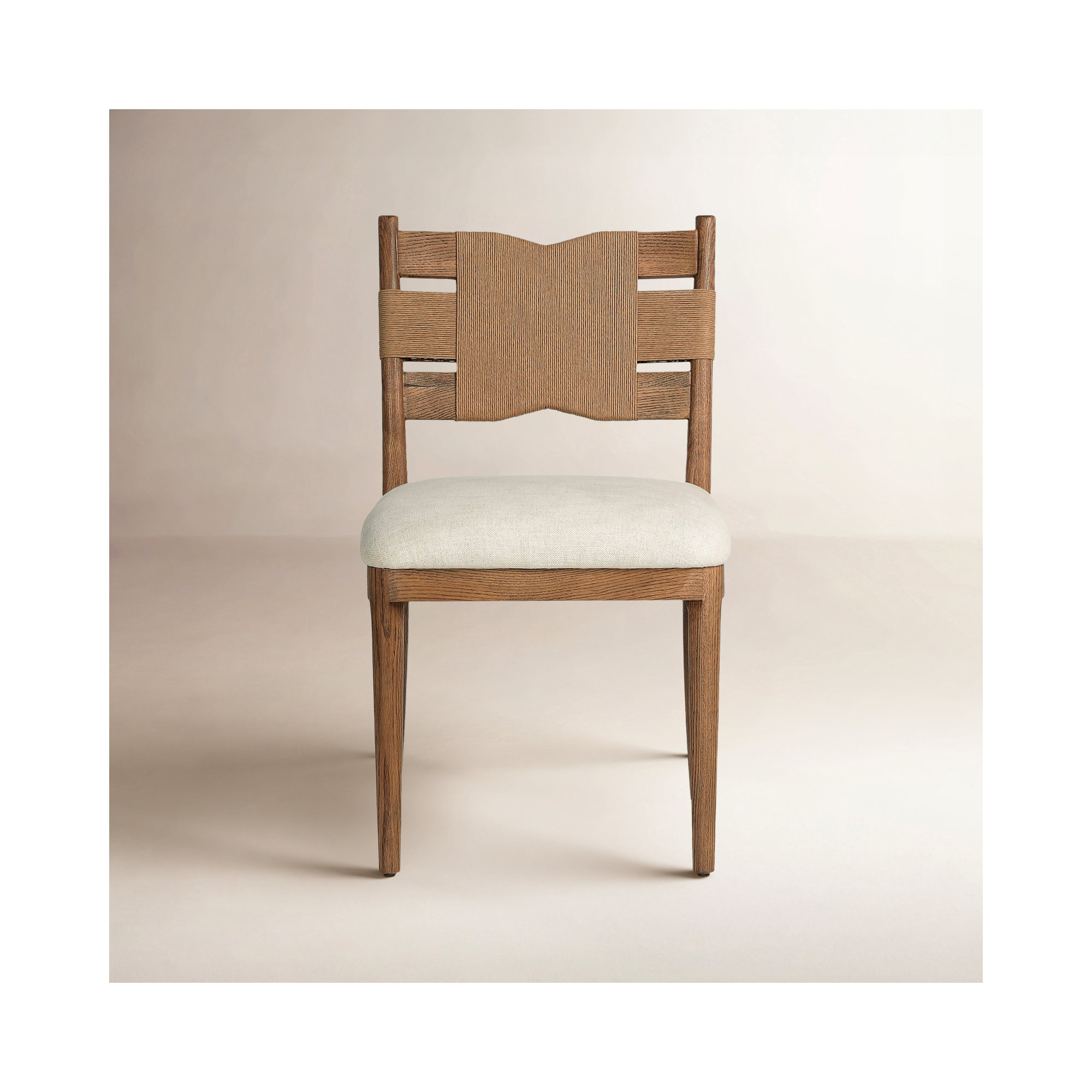 Tova Dining Chair, Light Buff/Natural