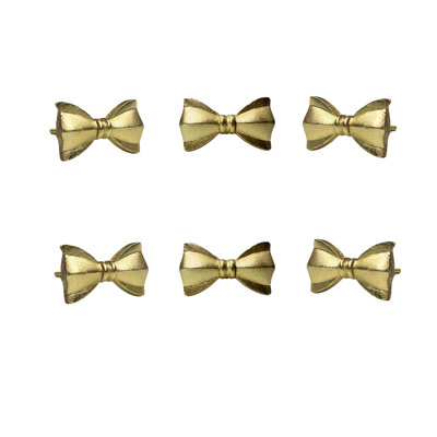 2.25" Width Brass Bow Tie Knobs