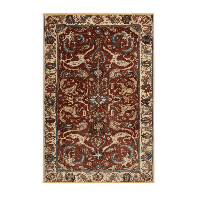 Tapis brun lavable à la machine, Rectangle 2 pi x 3 pi