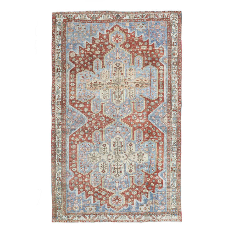 Vintage One-of-a-Kind 6'2" X 10'0" 1970s Wool Area Rug Red