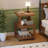 3-Tier Wooden End Table With Wheels, Walnut Finish-661924526