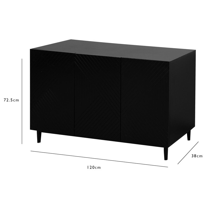 Addae 120 Cm Wide Sideboard, Black