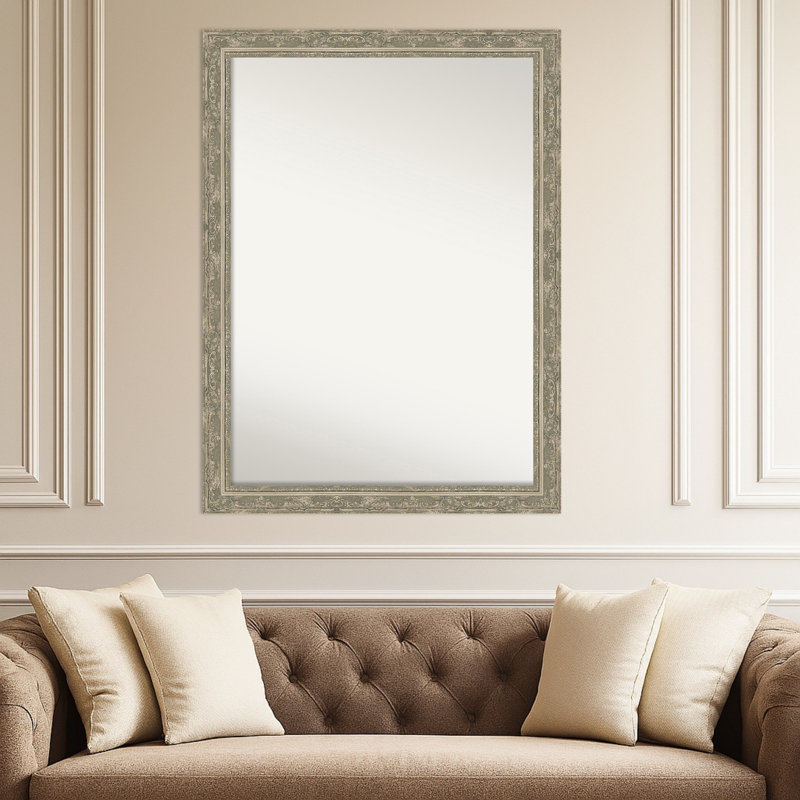 Miroir mural Filigree, Argent argent, 31,5 po x 42,5 po