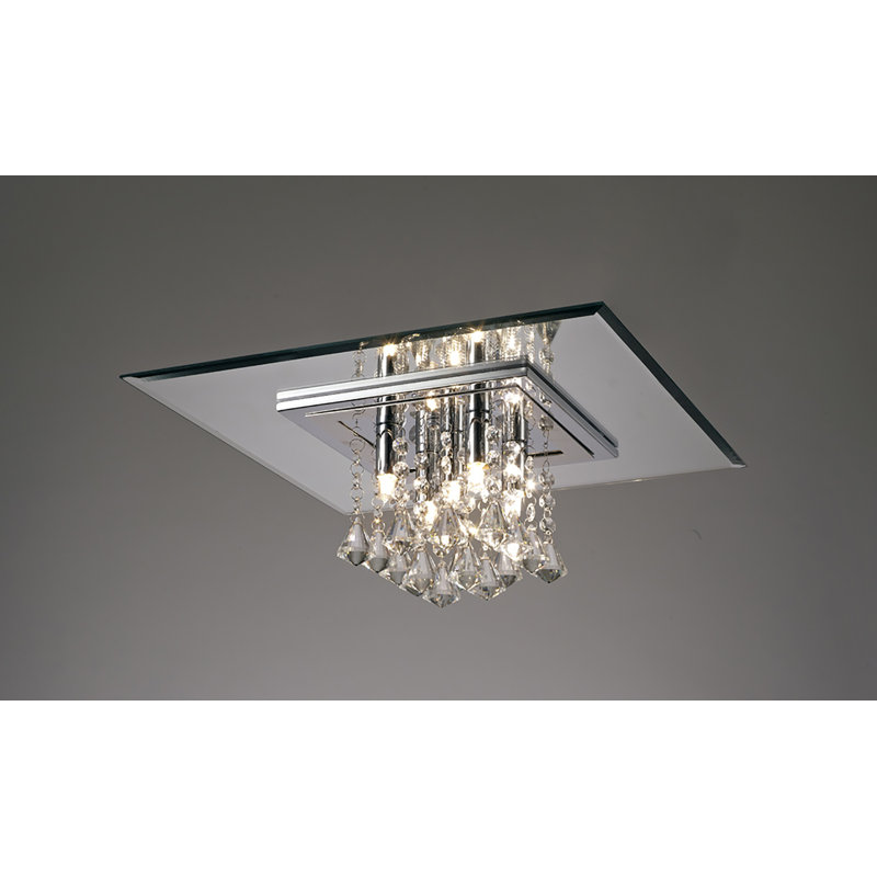 Lopez Flush Mount, Polished Chrome, 5 Light
