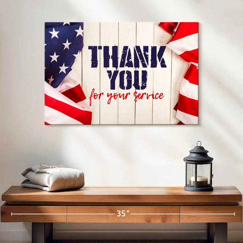 Lelend Thank You Servicemen, H 16 po x l 24 po