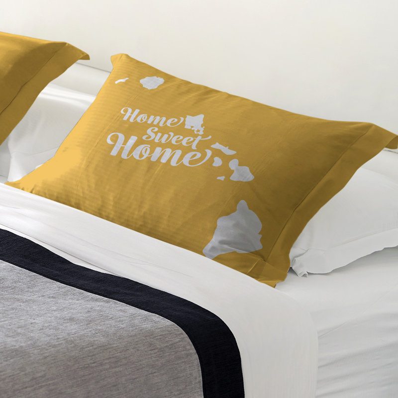 Honolulu Polyester Sham Set, King, Polyester, Yellow