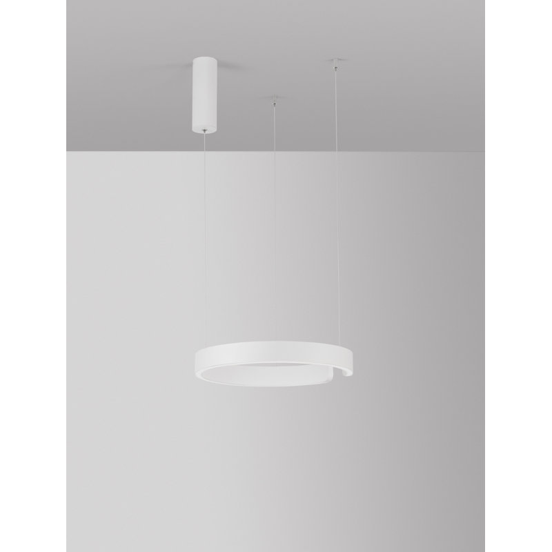 1 - Light White LED Cylinder Pendant