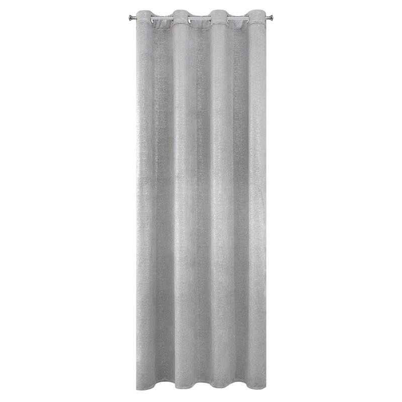 Addine Eyelet Blackout Curtain, Grey