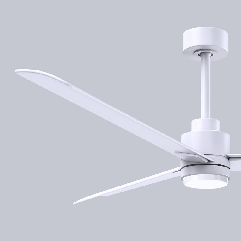Ventilateur de plafond Alessandra, Blanc mat, Blanc mat, 56"