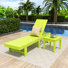 Chaise longue inclinable 77,6 po en poly