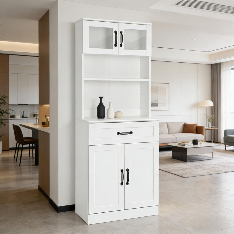 Freestanding Pantry Cabinet with Doors