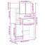 Dressing Table With Cabinet 80X35x132 Cm-1438823291