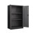 Black Metal Folding Storage Cabinet – Lockable Doors With Adjustable Shelf, Easy-assembly Folding Filing Locker For Home Office/school/garage, Compact Design For Moving & Small Spaces