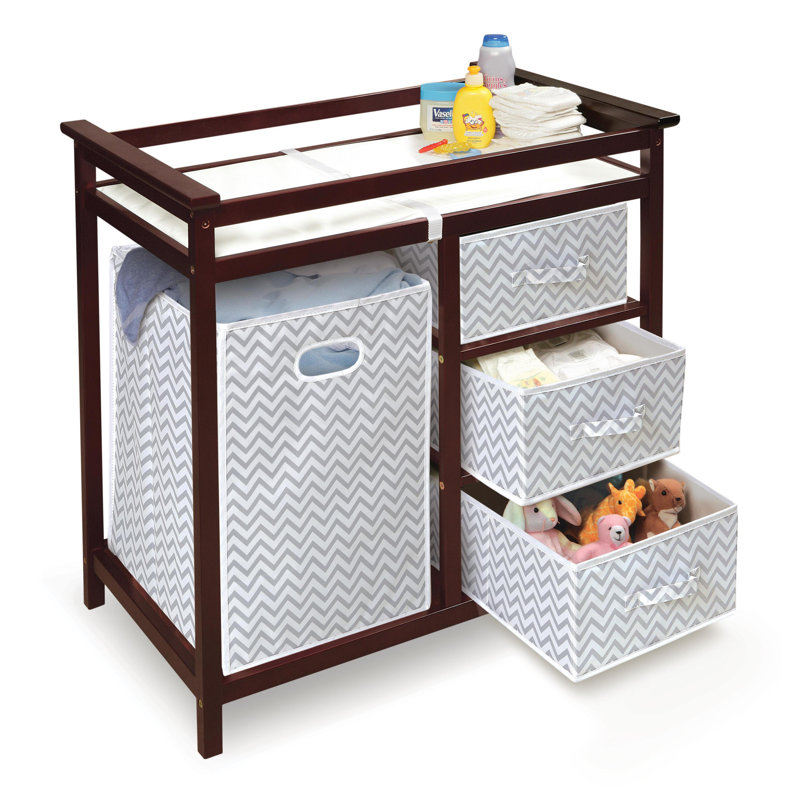 Fabric Laundry Set with Handles, Gray