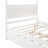 Wood Canopy Bed With Trundle Bed ,Size Canopy Platform Bed With Support Slats .No Box Spring Needed, Brushed