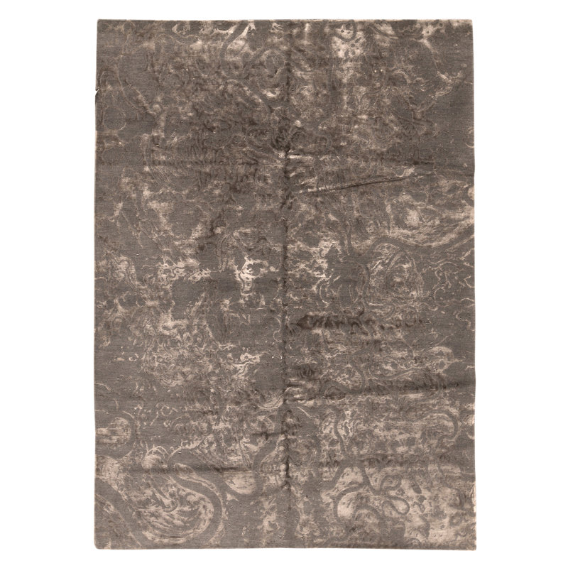 Tapis brun noué à la main de haute qualité