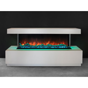 Flames Landscape Recessed Wall Mounted Electric Fireplace
