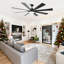 Ventilateur de plafond à DEL à intensité variable de 72 po avec 3 lumières DEL CCT, moteur CC réversible à 6 vitesses, minuterie, télécommande et contrôle des applications VacZon-231138380