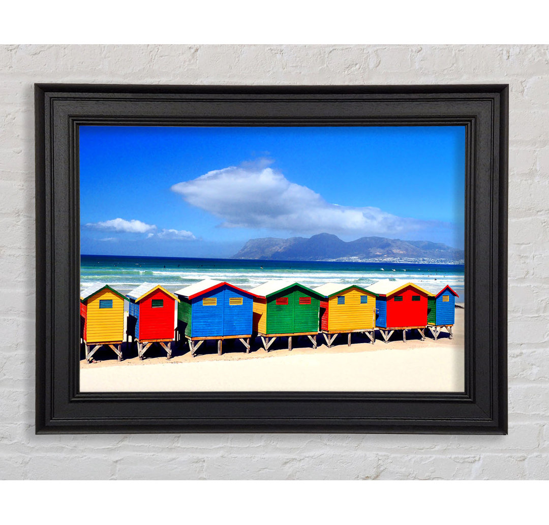 Gerahmtes Leinwandbild Beach Huts 2