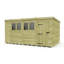 Total Sheds 15ft x 8ft Pent Garden Shed - Single Door - With Windows - Pressure Treated Timber - UK Manufactured