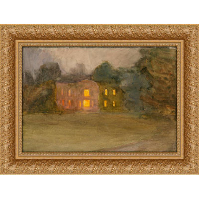 A Great House Lit at Night