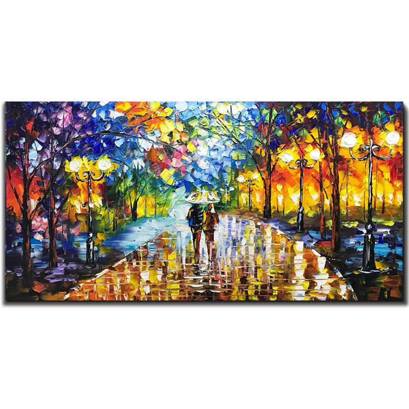 Mélodie de la nuit - peinture sur toile tendue - acrylique