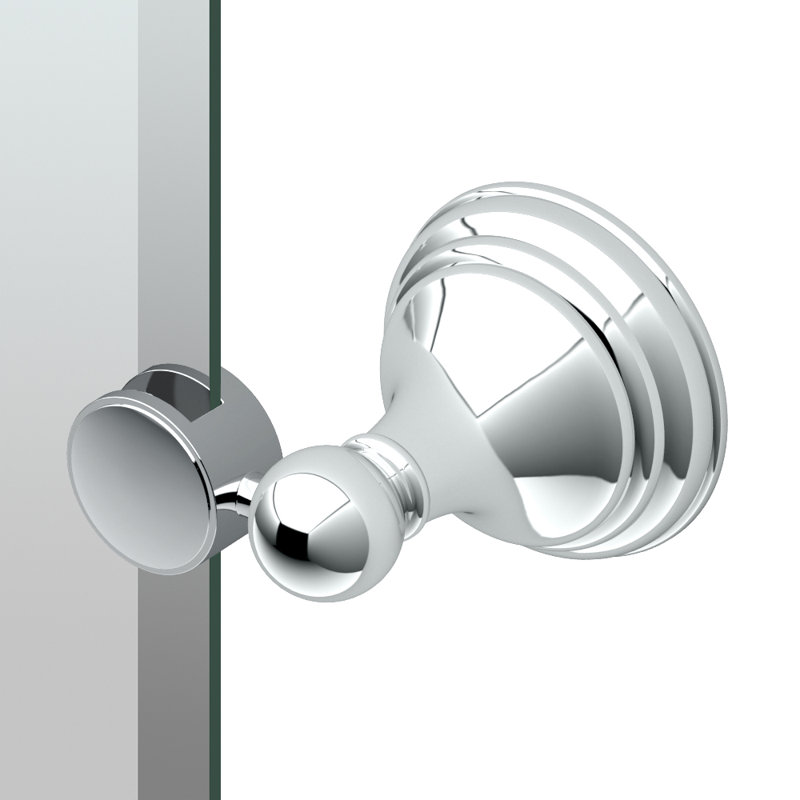 Charlotte Frameless Oval Wall Mounted Mirror | Bathroom Vanity Pivot Mirror, Chrome, 26.5" H x 24" W