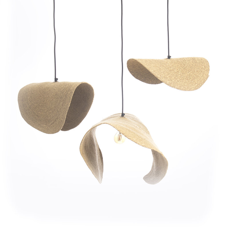 Grass Novelty Lamp Shade ( Uno ) in Natural, 39" H x 91" W x 91" D