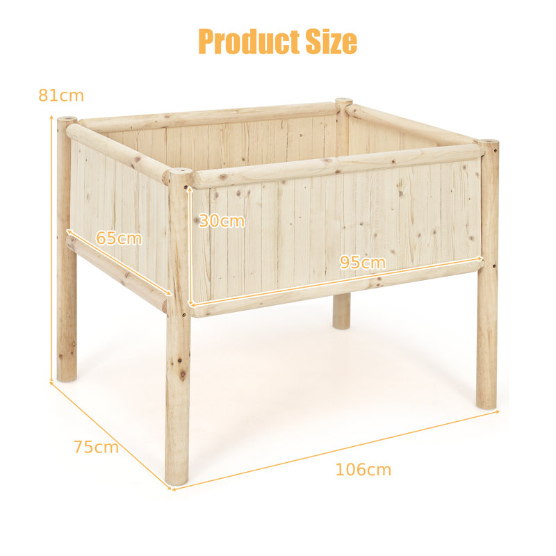 Adreille Wood Liner Plant Stand