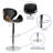 Chestertown Adjustable Height Barstool with Curved Vinyl Seat and Back-104753284