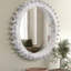 Miroir surdimensionné en forme de X de 42 po de style rétro pour salle de bain, salon, entrée blanc délavé-1425354535