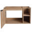 Meuble-lavabo flottant 30 po, fixation murale, porte à fermeture en douceur, chêne imitation, design moderne, 1 2 tablettes, contreplaqué moderne, armoire