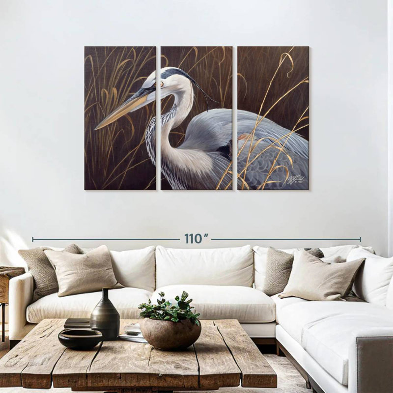 Brampt Great Blue Heron, 48" H x 74" W