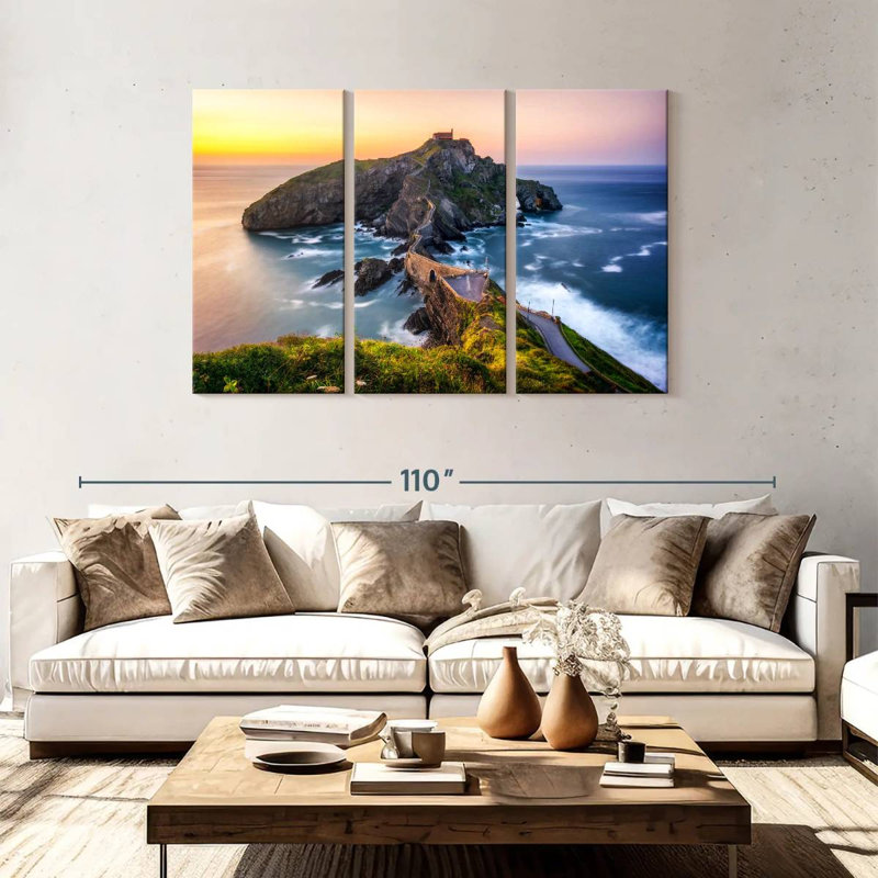 Gillard San Juan De Gaztelugatxe Cliff, 48" H x 74" W