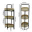 Table d'appoint tissée en corde de papier 3 tablettes à 3 niveaux, panier de rangement ovale (naturel)-1182804325