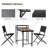 3PCS Patio Bistro Set