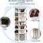 7 porte-chaussures rotatifs, s'organise efficacement, armoire tournante blanche 360, 7, look