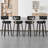 Swivel Upholstered Bar Stool With T-Shaped Backrest-810632613-810632608