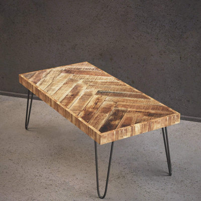 Solid Wood Top Coffee Table