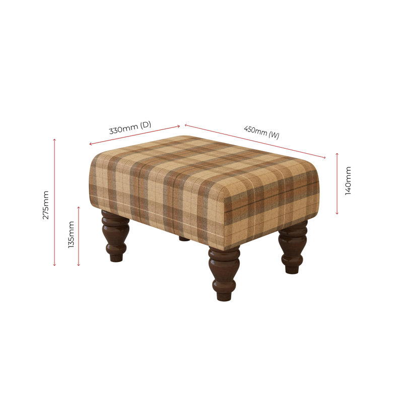 Manufactured Wood Accent Stool, Mahogany