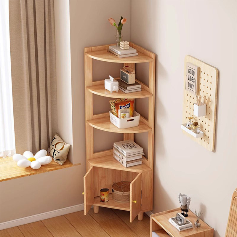 Armoire de coin en bois manufacturé Burlywood, Burlywood, H 59,06 po x l 15,75 po x P 15,75 po