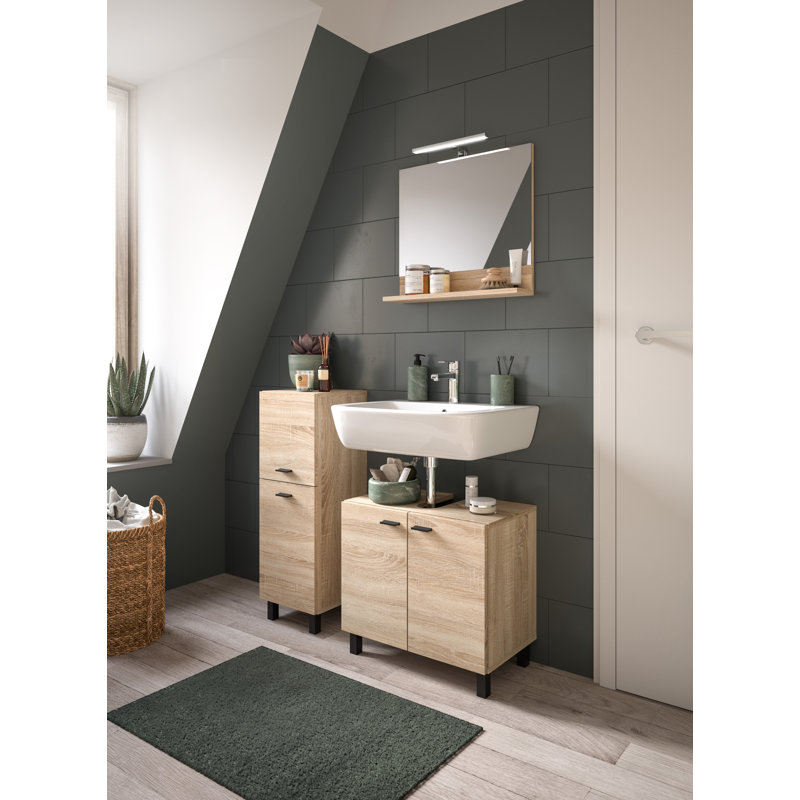 Boston Bathroom Suite, Replica Sonoma Oak