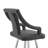 26" Gray Faux Leather And Brushed Stainless Steel Swivel Bar Stool
